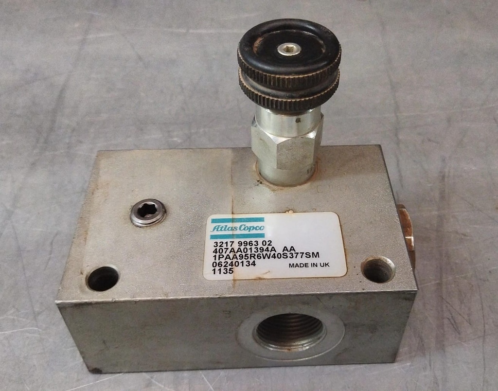 [3140779] PRESS RED VALVE #3217-9963-02 ATLAS COPCO
